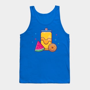 Orange Soda With Watermelon Cartoon Tank Top